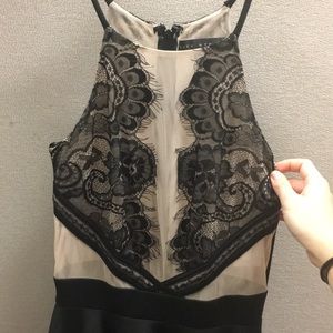 Sheer Black Lace Mini Dress